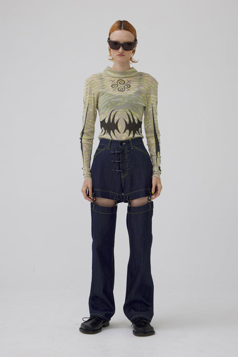 DENIM FIREMAN PANTS -INDIGO- *Last1